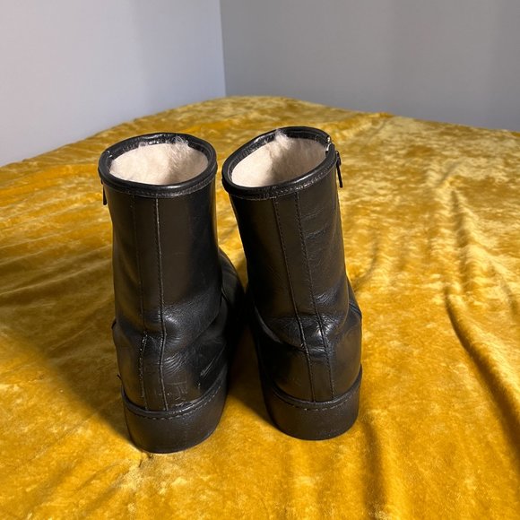 Vintage Original Bates Floaters Men Boots Leather Upper Wool Lining Zip Sz 9.5EW - Picture 4 of 14